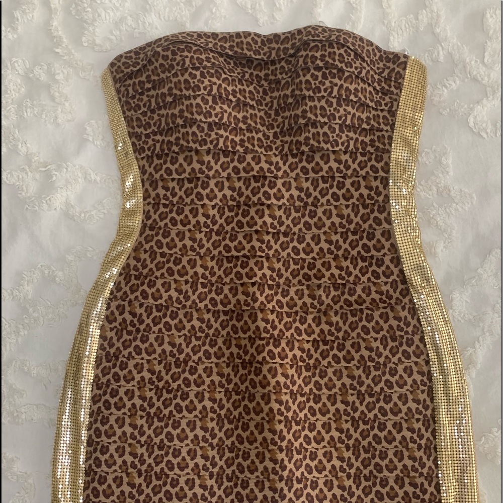 Cheetah print tube dress
